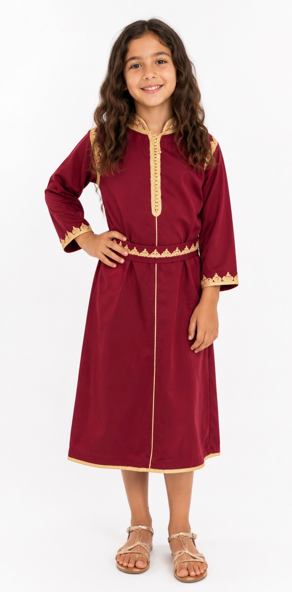 Caftan col droit Lina