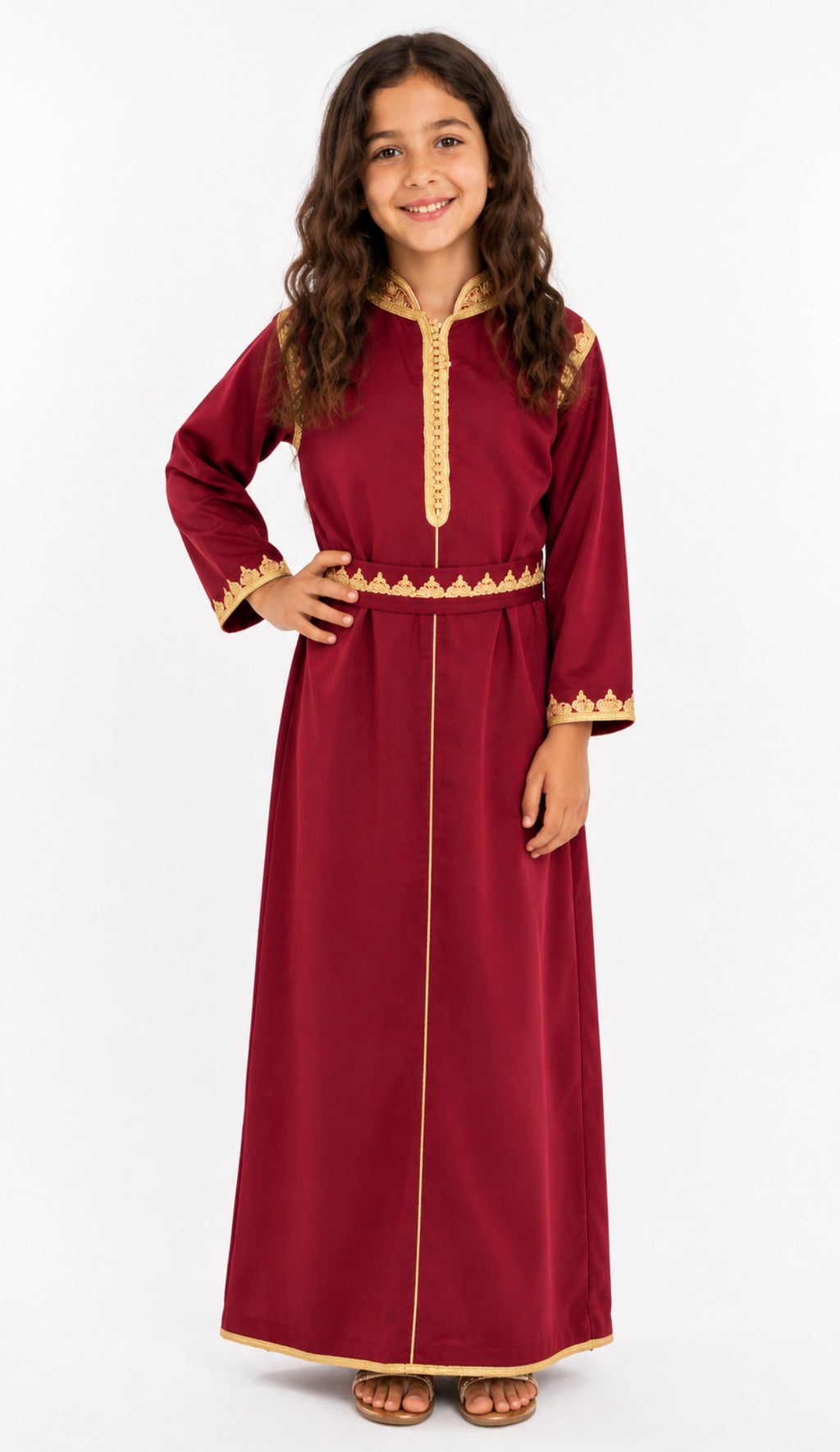 Caftan col droit Lina