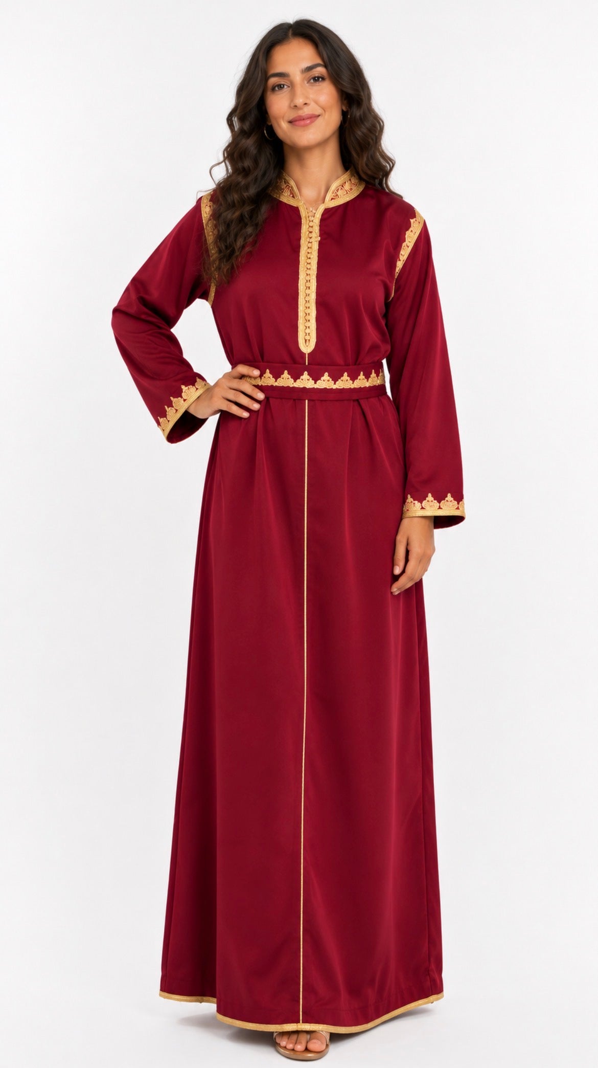 Caftan col droit Lina